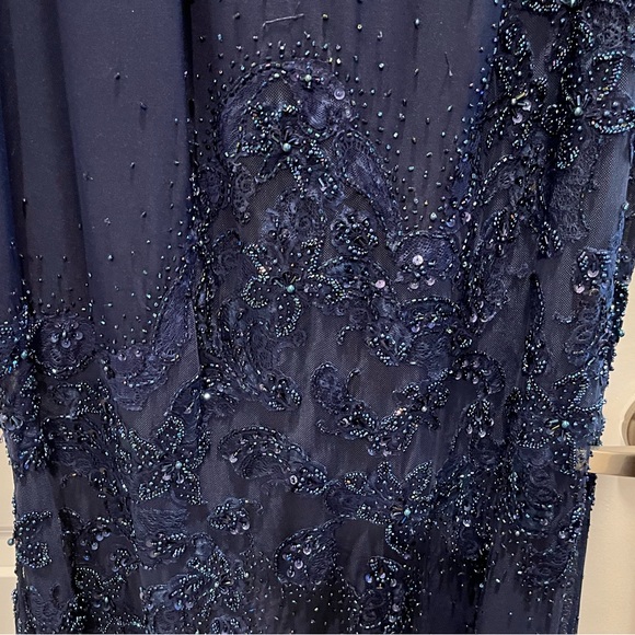 Mother of the Bride blue sequin gown. Only worn twice in the last 24 years. - Picture 5 of 15